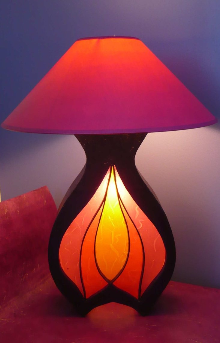exemple de lampe en carton