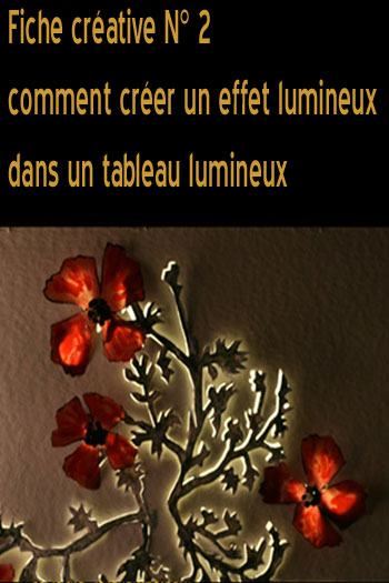 Fiche cr�ative 2 lampe tableau lumineux